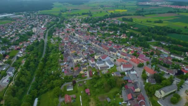 Vista Aérea Casco Antiguo Alemania Día Soleado Primavera — Vídeos de Stock