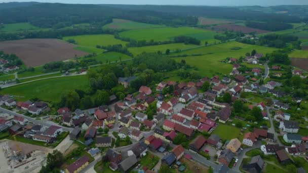 Αεροφωτογραφία Ενός Παλιού Κέντρου Στη Γερμανία Μια Ηλιόλουστη Μέρα Την — Αρχείο Βίντεο