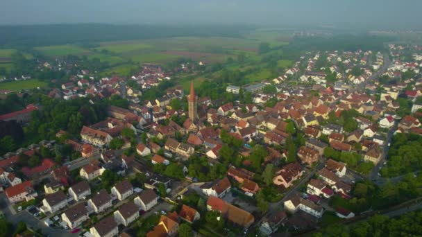 Luftaufnahme Einer Altstadt Deutschland Einem Sonnigen Frühlingstag — Stockvideo