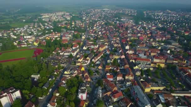 Vista Aérea Casco Antiguo Alemania Día Soleado Primavera — Vídeos de Stock