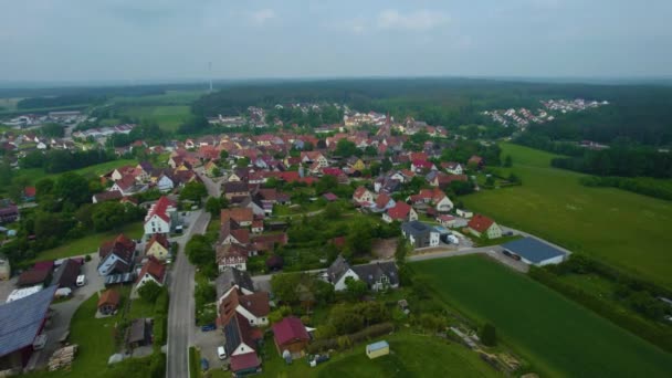 Повітряний Вид Місто Німеччині Весняний Сонячний День — стокове відео
