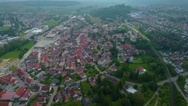 Veduta Aerea Una Città Germania Una Giornata Sole Primavera — Video Stock