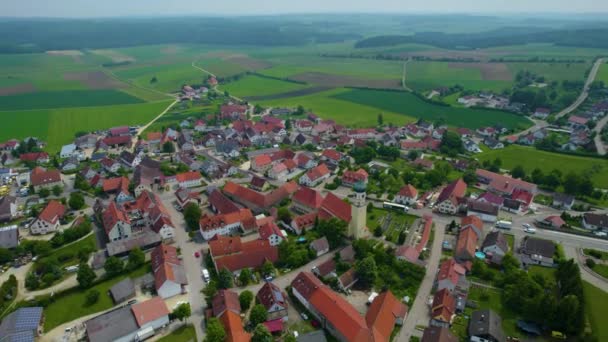 Widok Powietrza Miasto Niemczech Słoneczny Dzień Wiosną — Wideo stockowe