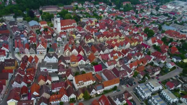 Vista Aérea Una Ciudad Alemania Día Soleado Primavera — Vídeos de Stock