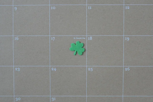 Calendar Showing Saint Patrick's Day for 2015 — Stock Photo, Image