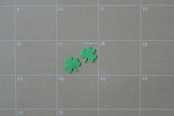 Calendar Showing Saint Patrick's Day for 2015 — Stock Photo, Image