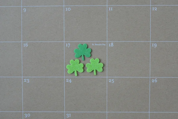 Calendar Showing Saint Patrick's Day for 2015 — Stock Photo, Image