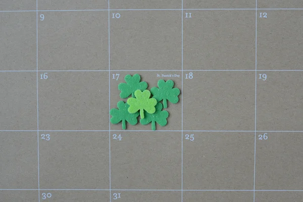 Calendar Showing Saint Patrick's Day for 2015 — Stock Photo, Image