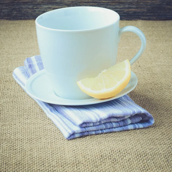 Tasse heißen Tee mit Instagram-Filter — Stockfoto