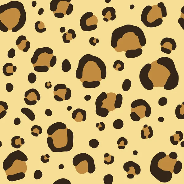 Vektorová ilustrace: vzor v barvách leoparda. Bezešvý vektorový vzorec leoparda. — Stockový vektor