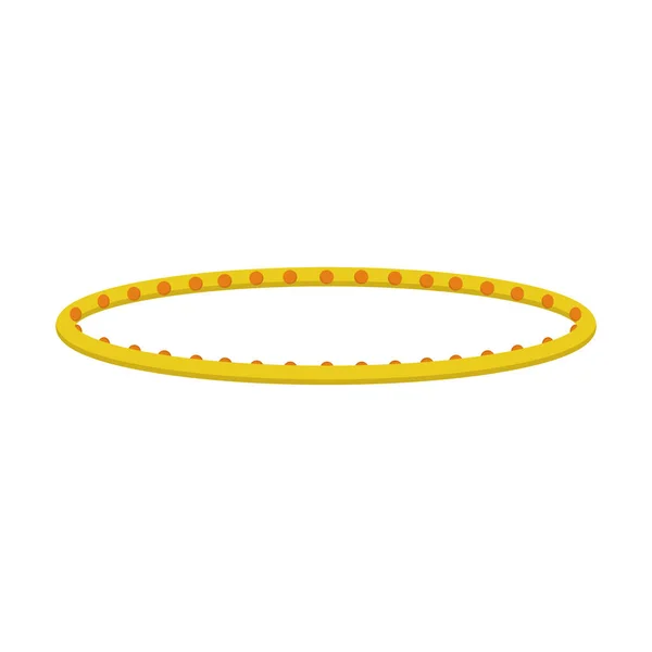 Ilustración del hula hoop vectorial. Equipamiento deportivo. Aislado sobre un fondo blanco. — Vector de stock