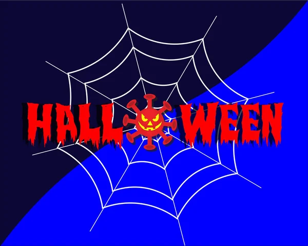 Happy Halloween Day Halloween Durante Pandemia Covid Design Modelo Cartão — Fotografia de Stock
