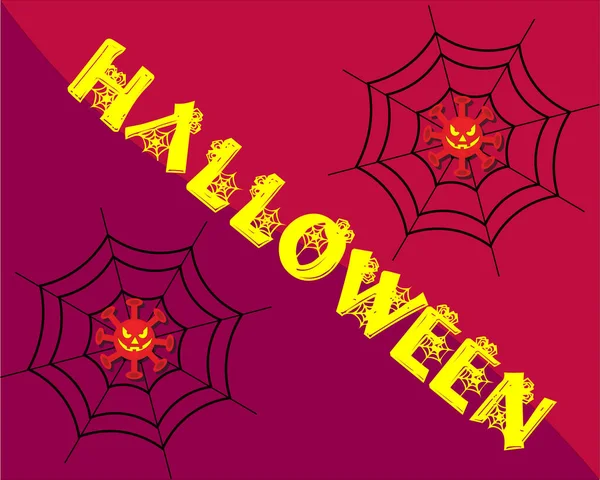HAPPY HALLOWEEN DAY, HALLOWEEN during covid 19 pandemic , Happy Halloween card template design.