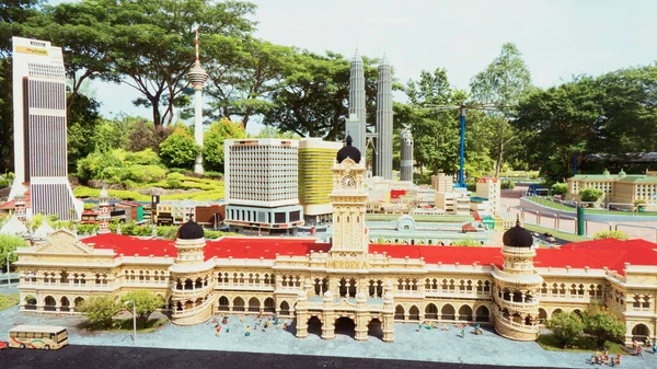 Джохор Малайзия Января 2021 Года Сценарий Миниатюрной Модели Брикетов Lego — стоковое фото