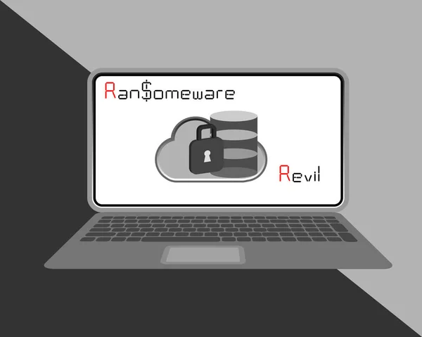 Revil Een Type Ransomware Dat Gebruikt Als Een Dienst Het — Stockvector