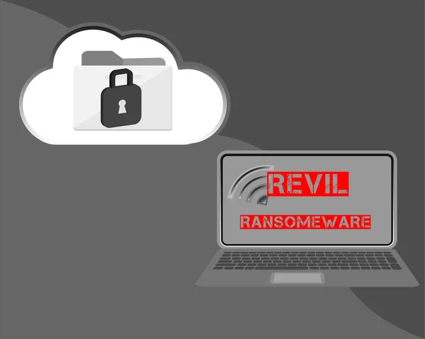 Revil Ist Eine Art Ransomware Die Als Dienstleistung Bei Angriffen — Stockvektor