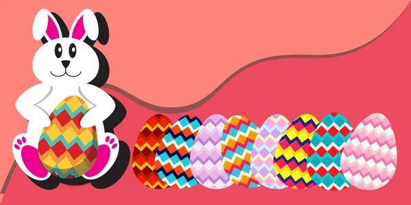 Conjunto Huevos Pascua Feliz — Vector de stock