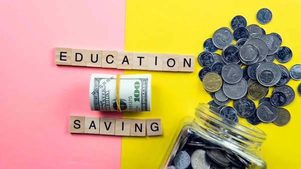 Selectivr Focus Tile Text Education Saving Education Nowdays Need Saving — Stock Photo, Image