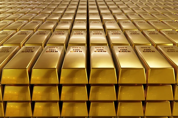 Stack close-up Gold Bars, weight of Gold Bars Concept of wealth and reserve. Concept of success in business and finance