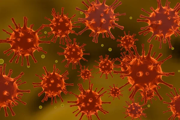 Microscope Virus Close Concept Art Pathogenic Viruses Causing Infection Host — Stock Photo, Image
