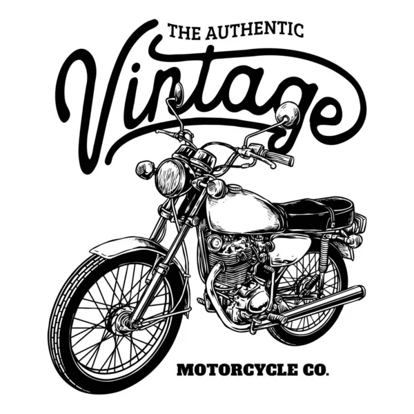 Vector Van Klassieke Custom Motorfiets Badge — Stockvector