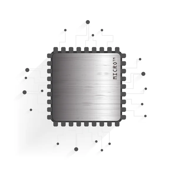 El chip en un vector de fondo blanco — Archivo Imágenes Vectoriales