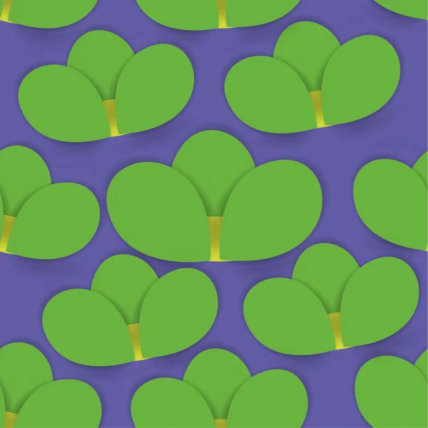 Nahtloses Muster mit grünen Blumen auf blauem Hintergrund. — Stockfoto