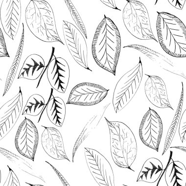 Yaprakları bitkiler ile Seamless Modeli