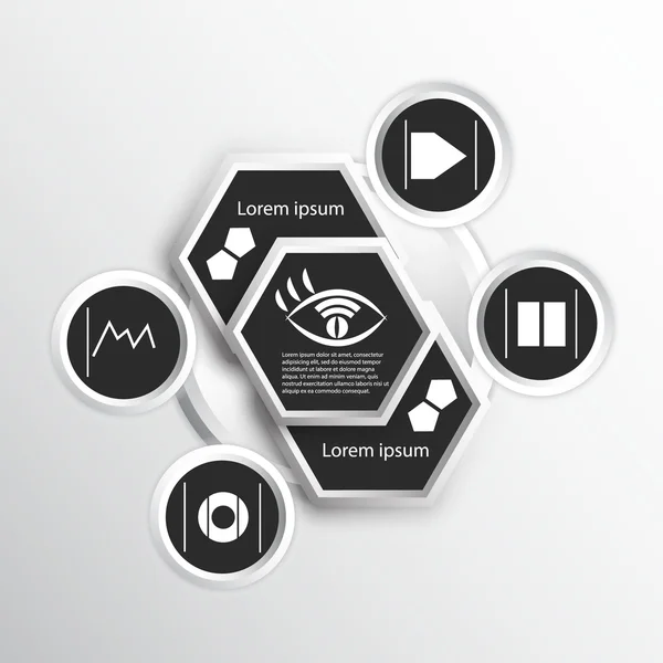 Infographics altıgenler ile