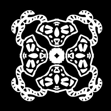 Süsleme soyut, desen kalıp, tasarım, dekorasyon öğesi, vektör çizim kesilmiş