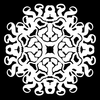 Süsleme soyut, desen kalıp, tasarım, dekorasyon öğesi, vektör çizim kesilmiş