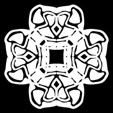 Süsleme soyut, desen kalıp, tasarım, dekorasyon öğesi, vektör çizim kesilmiş