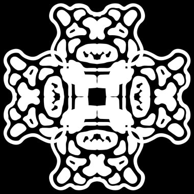 Süsleme soyut, desen kalıp, tasarım, dekorasyon öğesi, vektör çizim kesilmiş