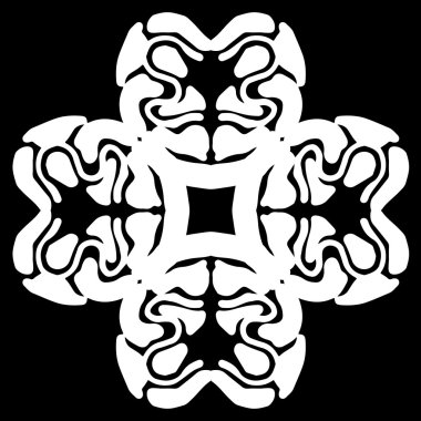 Süsleme soyut, desen kalıp, tasarım, dekorasyon öğesi, vektör çizim kesilmiş