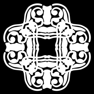 Süsleme soyut, desen kalıp, tasarım, dekorasyon öğesi, vektör çizim kesilmiş