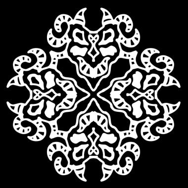 Süsleme soyut, desen kalıp, tasarım, dekorasyon öğesi, vektör çizim kesilmiş