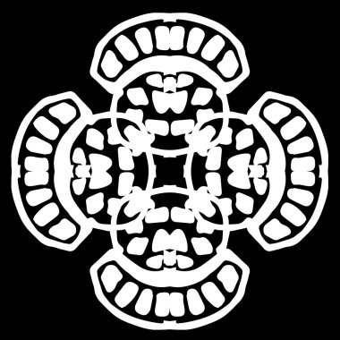 Süsleme soyut, desen kalıp, tasarım, dekorasyon öğesi, vektör çizim kesilmiş