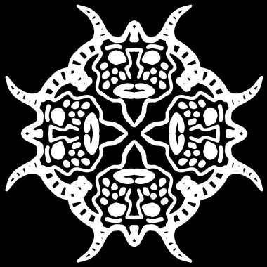 Süsleme soyut, desen kalıp, tasarım, dekorasyon öğesi, vektör çizim kesilmiş