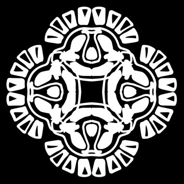 Süsleme soyut, desen kalıp, tasarım, dekorasyon öğesi, vektör çizim kesilmiş