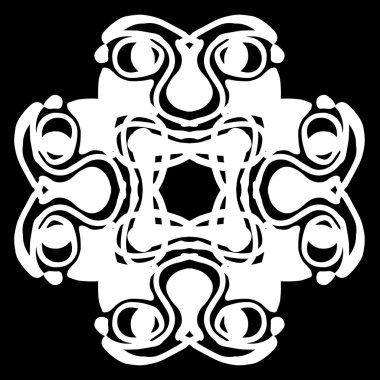 Süsleme soyut, desen kalıp, tasarım, dekorasyon öğesi, vektör çizim kesilmiş