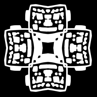 Süsleme soyut, desen kalıp, tasarım, dekorasyon öğesi, vektör çizim kesilmiş