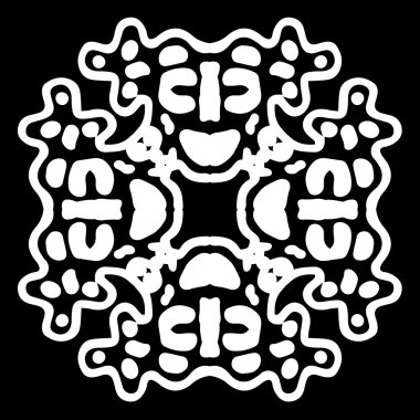 Süsleme soyut, desen kalıp, tasarım, dekorasyon öğesi, vektör çizim kesilmiş