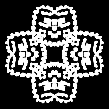 Süsleme soyut, desen kalıp, tasarım, dekorasyon öğesi, vektör çizim kesilmiş