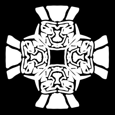 Süsleme soyut, desen kalıp, tasarım, dekorasyon öğesi, vektör çizim kesilmiş