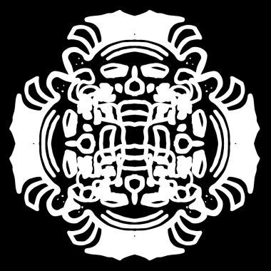 Süsleme soyut, desen kalıp, tasarım, dekorasyon öğesi, vektör çizim kesilmiş