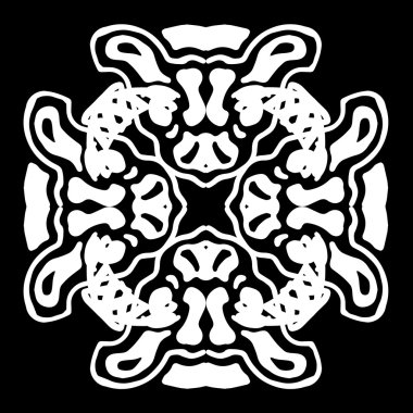 Süsleme soyut, desen kalıp, tasarım, dekorasyon öğesi, vektör çizim kesilmiş