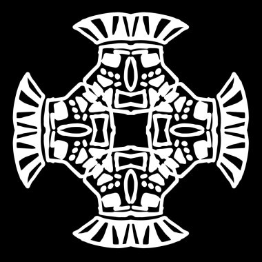 Süsleme soyut, desen kalıp, tasarım, dekorasyon öğesi, vektör çizim kesilmiş