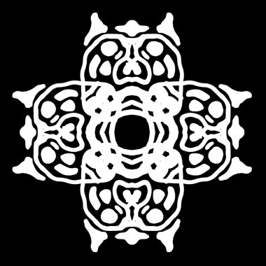 Süsleme soyut, desen kalıp, tasarım, dekorasyon öğesi, vektör çizim kesilmiş