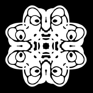 Süsleme soyut, desen kalıp, tasarım, dekorasyon öğesi, vektör çizim kesilmiş