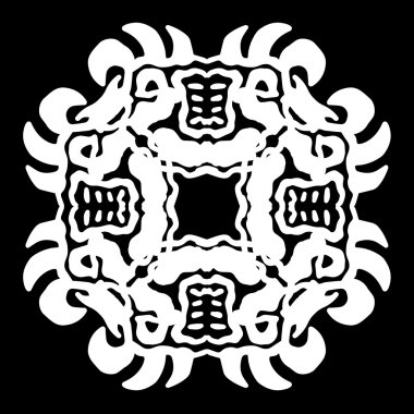 Süsleme soyut, desen kalıp, tasarım, dekorasyon öğesi, vektör çizim kesilmiş